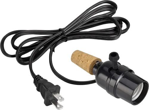 Miniatura 2 de Aspen Creative 21019, Make-A-Wine - Kit de lámpara para botellas, color negro, 1 unidad