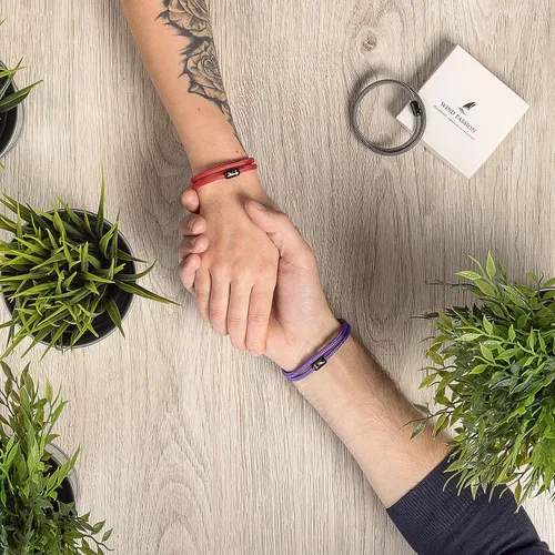 Miniatura 3 de Wind Passion - Pulsera de cuerda duradera con cierre magnético para hombres y mujeres, Corazón rojo, 44043835
