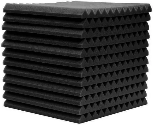 Miniatura 9 de Paneles de espuma a prueba de sonido para paredes, paquete de 24 paneles de espuma acústica de 11.8 x 11.8 x 1 pulgadas, paneles de espuma acústica