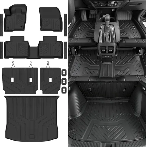 Miniatura 8 de Alfombrillas de piso Naibeve para Ford Edge 2015 2016 2017 2018 2019 2020 2021 2022 2023 2024 2025 - Ajuste personalizado para todo clima