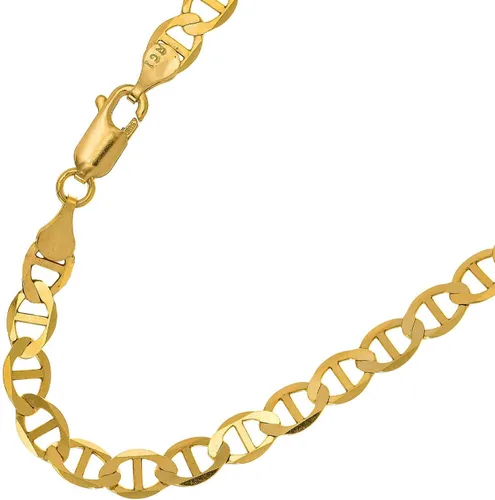 Miniatura 4 de Pulsera de cadena Mariner de oro amarillo macizo de 14 k de 0.126 in, garra de langosta - 7 pulgadas, 0.07 oz., Oro, Sin gemas.