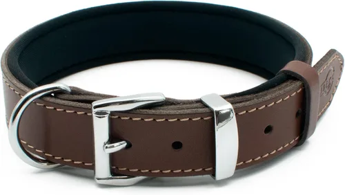 Miniatura 12 de Collar de perro de cuero curtido vegetal para perros grandes, collares de perro resistentes y de diseño de lujo