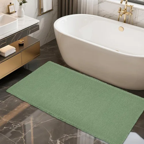 Miniatura 41 de ZALL - Tapete de baño de punto gofre beige, súper absorbente, antideslizante, color crema, 18 x 30 pulgadas, lavable a máquina, ultra suave