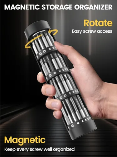 Miniatura 4 de Mini juegos de destornilladores eléctricos, regalos de Sowkos para hombres, juego de destornilladores con 60 puntas de precisión, 4 ajustes de par