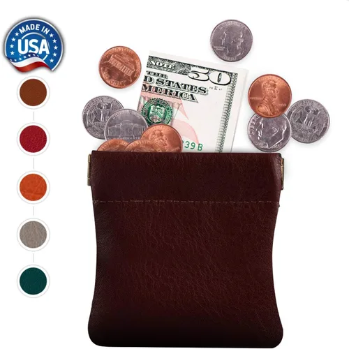 Miniatura 16 de Monedero clásico a presión, de cuero, para hombre de Nabobb, negro