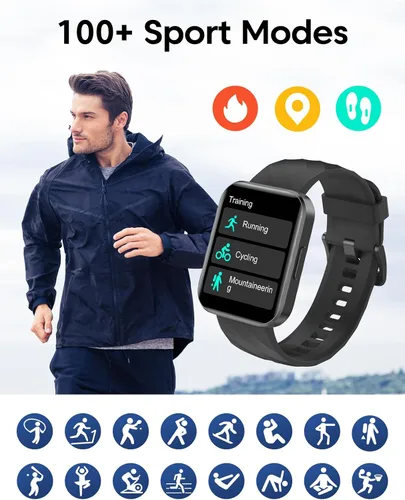 Miniatura 2 de Relojes inteligentes para mujeres y hombres con Bluetooth llamadas telefónicas compatibles con teléfonos iPhone/Android, monitor de ritmo cardíaco