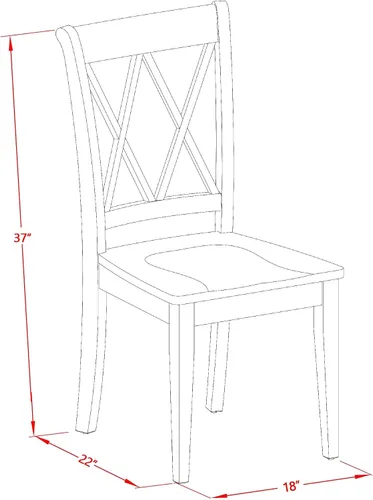 Miniatura 13 de East West Furniture ANCL3-LWH-W - Juego de mesa de cocina de 3 piezas para espacios pequeños contiene una mesa de comedor redonda con pedestal y 2