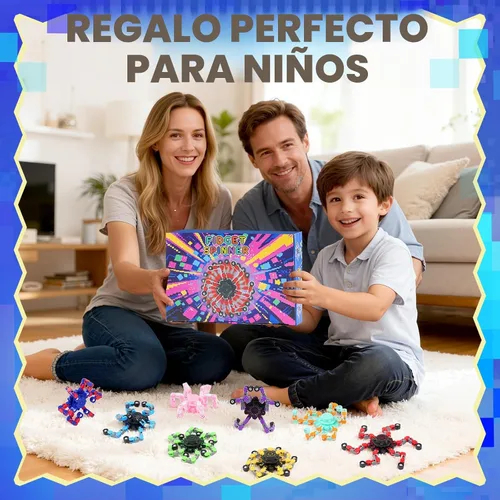 Miniatura 5 de 24 juguetes sensoriales transformables para aliviar el estrés para niños y niñas de 8 a 13 años, giroscopios y recuerdos de fiesta, regalos