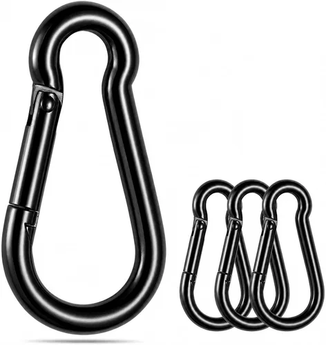 sprookber Mosquetón de acero inoxidable con resorte - 304 clips resistentes de acero inoxidable, juego de 4