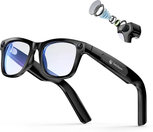 2026 Actualizado – Gafas de Cámara Inteligentes, Resolución de 8MP Soportando Grabación de Vídeo HD 1080P, Soporta Grabación de Foto/Vídeo/Audio,