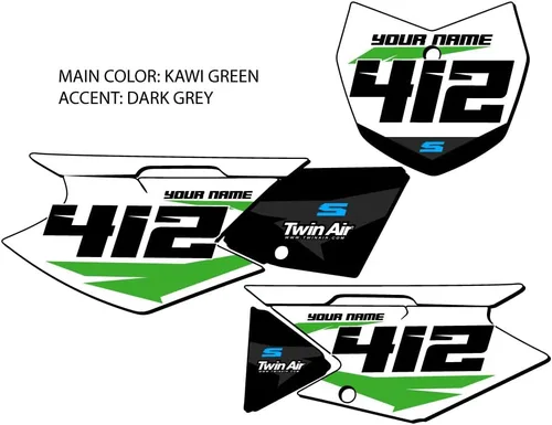 Miniatura 2 de KLX 140 R RL SG64 Custom MX Number Plates Senge Graphics Kit compatible con Kawasaki 2021-2022