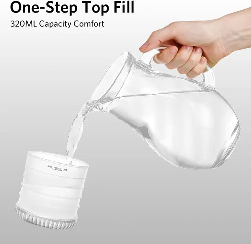 Miniatura 8 de Difusor de Aromaterapia Portátil 320ml, Difusor de Aceite Esencial Recargable con Luz LED, Humidificador de Neblina Fría con 2 Modos de Neblina