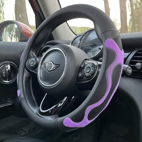 Miniatura 21 de PINCTROT Comfy Grip - Funda para volante, diseño antideslizante, universal de 14.5-15 pulgadas (blanco silicona)