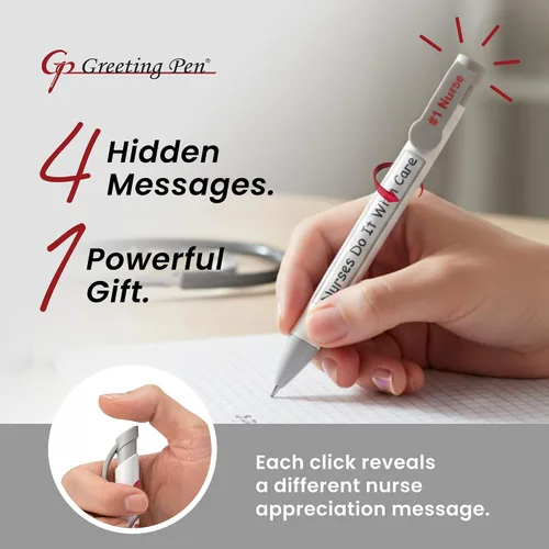 Miniatura 2 de Greeting Pen Juego de bolígrafos de enfermera con metal recubierto suave al tacto y lápiz capacitivo, paquete de 6 unidades 36109