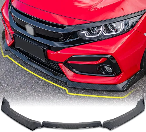 Archaic alerón delantero para Honda Civic 2017-2021, divisor para parachoques delantero para Civic Hatchback FK7 / Sedán SI / Coupé Si, divisor