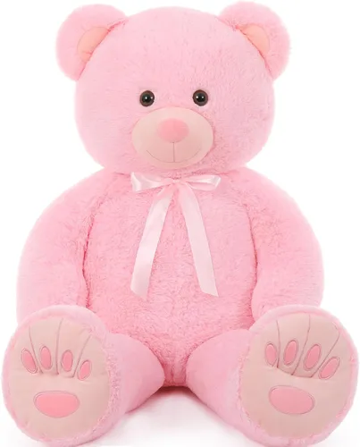 Miniatura 11 de MorisMos Oso de Peluche Azul Gigante, Peluche Grande de 36 pulgadas para Baby Shower, Oso de Tamaño Real para Niños, Niñas, Novia en Cumpleaños, San