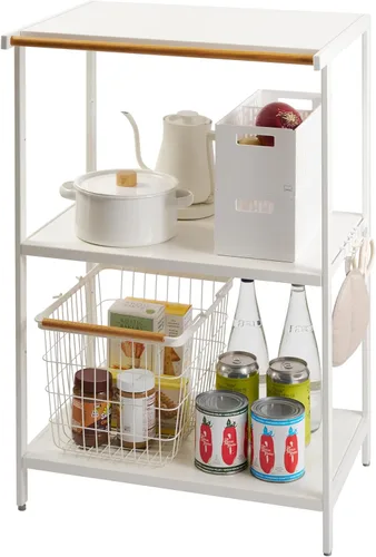 YAMAZAKI Home Tower Estante de almacenamiento para electrodomésticos de cocina, estantería de metal, organizador de pie, estantes resistentes, 35