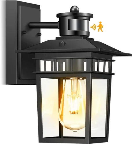 Miniatura 9 de Luces exteriores con sensor de movimiento para montaje en pared, lámpara exterior de anochecer a amanecer, aluminio impermeable antioxidante, luz