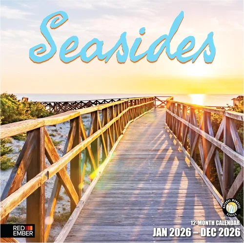 Miniatura 15 de RED EMBER Untamed & Beautiful Beaches - Calendario de pared 2026 de 12 meses 12 x 24 pulgadas abierto Papel grueso y resistente Regalo
