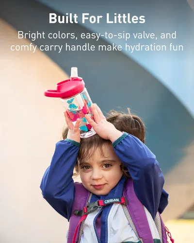 Miniatura 40 de CamelBak Eddy+ Kids Water Bottle with Bite Valve Straw, Leak‑Resistant Easy‑Sip Design for Everyday Hydration, 14oz Kids Animales de la selva