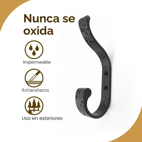 Miniatura 7 de bussdis Ganchos de pared para colgar abrigos, ganchos de mochila resistentes para pared, soporta hasta 30 libras, ganchos grandes para toallas, Negro