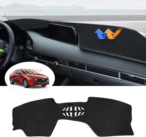 Miniatura 21 de Autorder - Tapete para salpicadero para 2007-2013 Chevy Chevrolet Silverado/GMC Sierra con dos guanteras, accesorios, cubierta de salpicadero