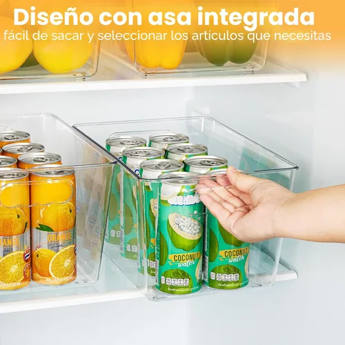 Miniatura 5 de YIHONG Contenedores organizadores de almacenamiento transparentes para despensa, paquete de 10 contenedores de plástico para almacenamiento