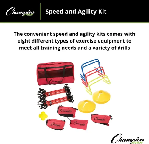 Miniatura 3 de Champion Sports SAGKIT Kit de entrenamiento de agilidad de velocidad, 15 uds./bolsa