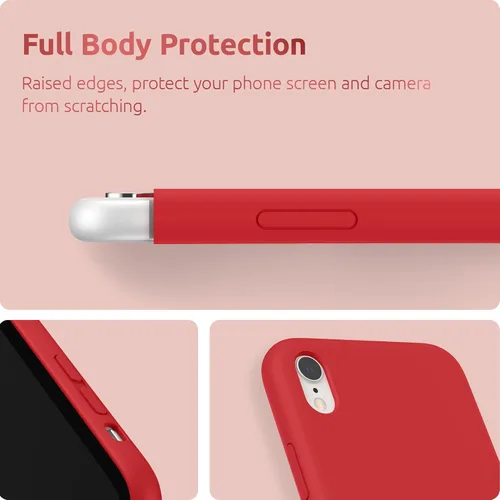Miniatura 4 de SURPHY - Carcasa de silicona para iPhone XR, suave, a prueba de golpes, con forro de microfibra, compatible con iPhone XR (2018) de 6.1 pulgadas