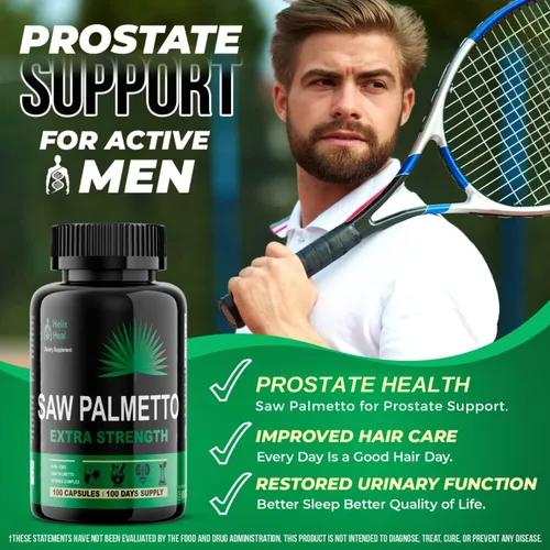 Miniatura 5 de Saw Palmetto para hombres – Suplementos para la salud de la próstata para hombres Salud urinaria – Bloqueador natural de DHT, 500 mg tratamientos