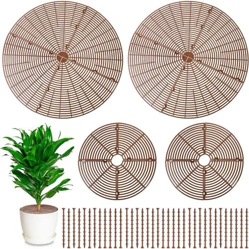 Miniatura 12 de Newtay 2 fundas protectoras de suelo para macetas, protectores de flores cortables contra animales, gatos, ardillas, tapones para excavar plantas