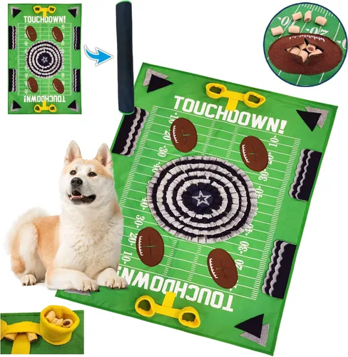 Miniatura 13 de NFL Pittsburgh Steelers - Tapete de olfato para perros, comedero lento interactivo para mascotas, diseño de campo de fútbol, juguete de rompecabezas