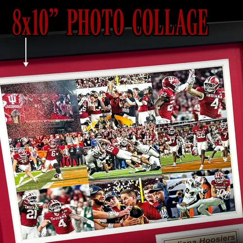 Miniatura 4 de Indiana Hoosiers Campeones Nacionales CFP 2025 Recuerdos coleccionables de fútbol Hoosier Imagen enmarcada y regalo de collage de fotos, arte