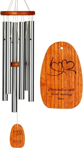 Miniatura 18 de Campanillas de viento Woodstock personalizadas Amazing Grace conmemorativas para exteriores de 24'' de bronce medio, campanilla de viento