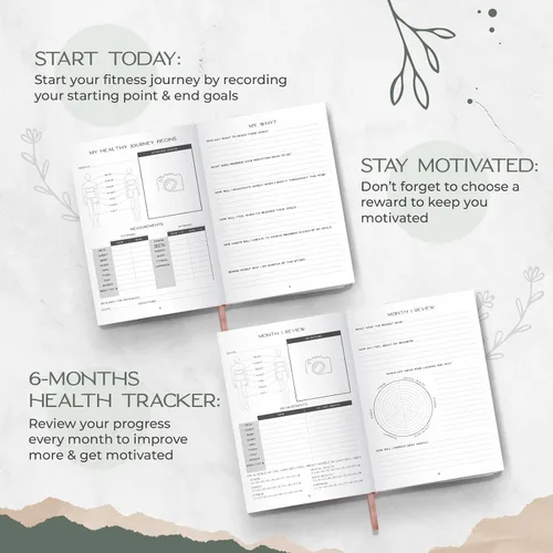 Miniatura 6 de Graceful by Design Planificador de comidas y rastreador de actividad física – Planifica entrenamientos en nuestro diario de fitness para mujeres