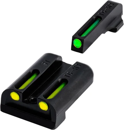 Miniatura 7 de Truglo TFO Tritio y mira de pistola de fibra óptica, duradera, compacta y de alta visibilidad, juego de visión nocturna delantera y trasera, Vista