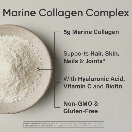 Miniatura 4 de Sports Research Complejo de belleza de colágeno con ácido hialurónico, vitamina C + biotina Pescatarian, certificado Keto y verificado sin OMG