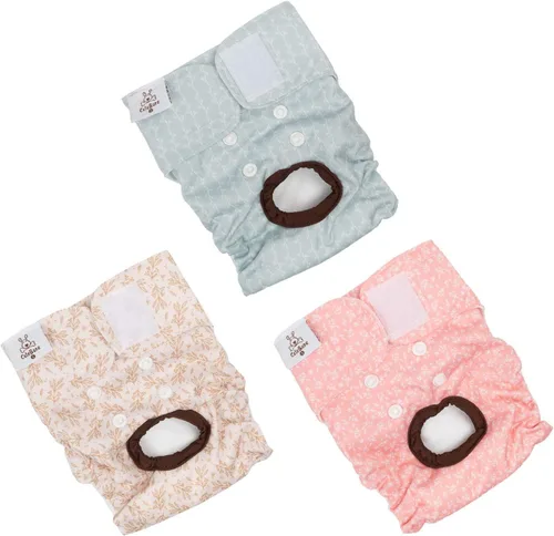 Miniatura 8 de CuteBone - Pañales lavables para perros, talla XS, paquete de 3, D16XS