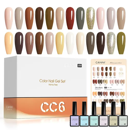 Miniatura 10 de CANNI CC1 - Juego de esmalte de uñas de gel, 30 piezas de 9 ml, colores negro, rosa intenso, verde, amarillo, morado, azul, kit de uñas con secado