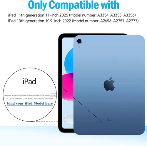Miniatura 2 de LTROP Funda para Niños para iPad de 11ª Generación (A16) 2025/10ª Generación (10.9 pulgadas, 2022) con Protector de Pantalla, Funda con Mango