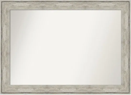 Miniatura 179 de Amanti Art Espejo de baño plateado para sobre fregadero, 28 x 47 pulgadas, espejo rectangular de plata imperial, marco de madera tradicional de gran