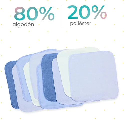 Miniatura 3 de Spasilk Juego de Paños de Lavado para Bebés Recién Nacidos Niños y Niñas, Juego de Paños de Rizo Suave, Paquete de 10, Azul