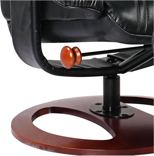 Miniatura 6 de BenchMaster Newport reclinable giratorio y otomano inclinado negro