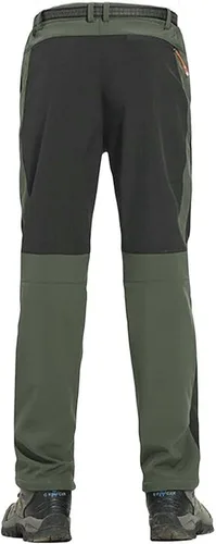 Miniatura 3 de TBMPOY - Pantalones de esquí de nieve impermeables con forro polar para hombre, para senderismo, montaña, revestimiento suave con cinturón