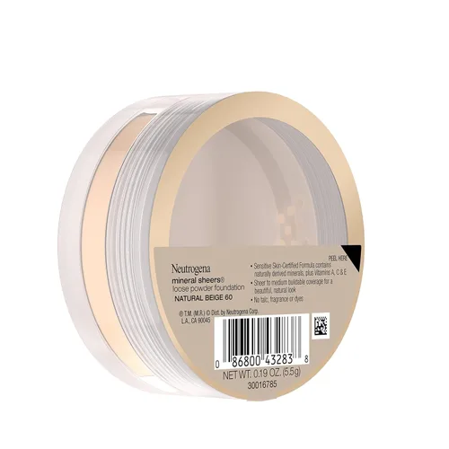 Miniatura 14 de Neutrogena Mineral Sheers - Base de maquillaje ligera en polvo suelto con vitaminas A, C y E, cobertura transparente a media, mejorador del tono