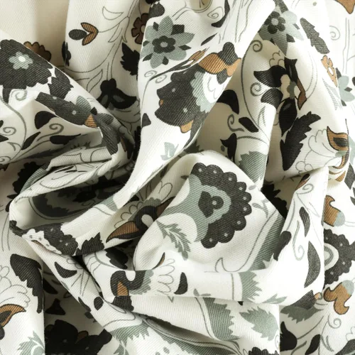 Miniatura 10 de HPD Half Price Drapes Cortinas florales de algodón de lujo con estampado de 84 pulgadas de largo (1 panel), modernas cortinas de oscurecimiento