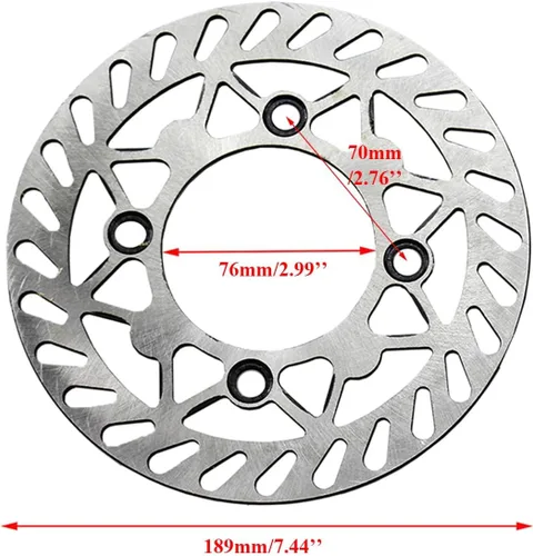 Miniatura 4 de PRO BAT Pinza de freno hidráulico de disco trasero de 0.472 in/0.47 pulgadas + rotor de freno de disco de 7.48 pulgadas + pastilla de freno