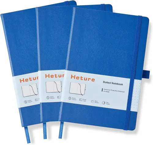Miniatura 13 de Heture Cuadernos de tapa dura, cuadernos rayados A5 para escribir 160 páginas, 8.2 x 5.5 pulgadas, cuadernos clásicos rayados para Negro