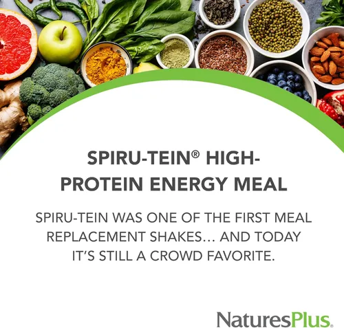 Miniatura 2 de NaturesPlus SPIRU-TEIN, Banana - Batido de proteínas a base de plantas - Sin OMG, vegetariano, sin gluten, 16 porciones