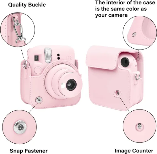 Miniatura 2 de Rieibi Funda de cámara compatible con Fuji Instax Mini 12 - MINI 12 - Funda de transporte para cámara instantánea Fujifilm Instax Mini 12 - Funda